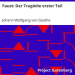 Faust Der Tragödie erster Teil by Johann Wolfgang von Goethe